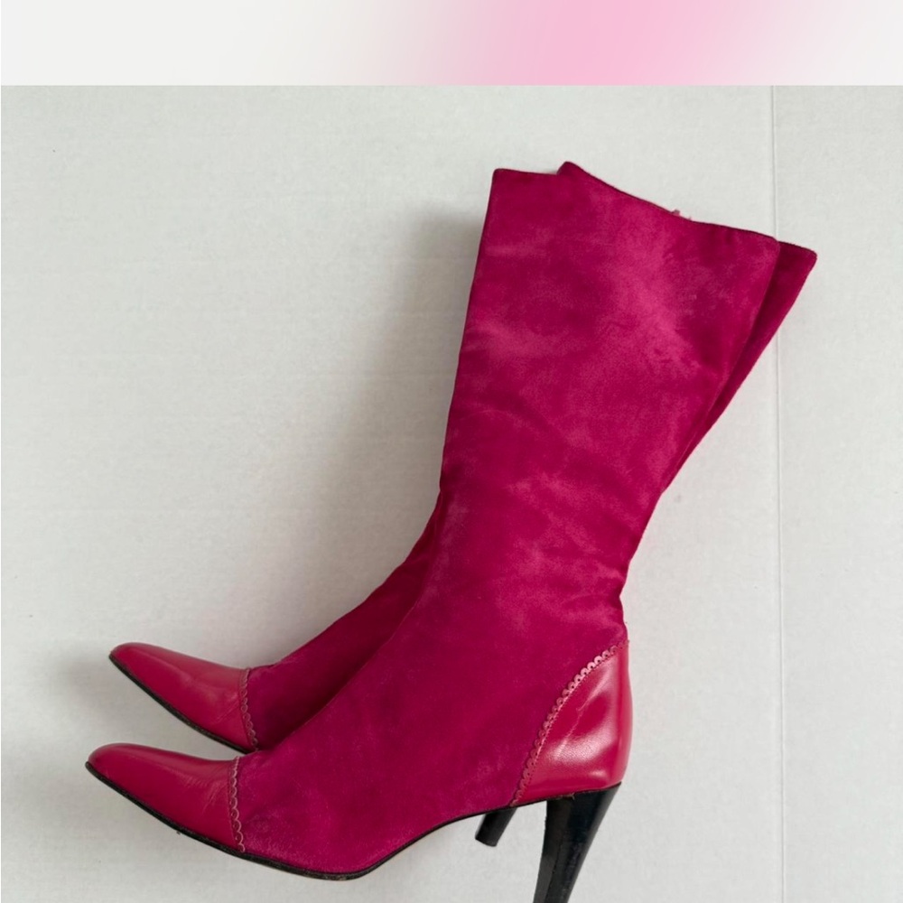 Lilly Pulitzer Fuchsia Heeled Boots